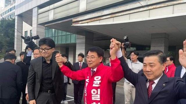 [1016금정구청장 보선] 국민의힘 윤일현 후보, 선거사무소 개소식에 한동훈 대표 참석