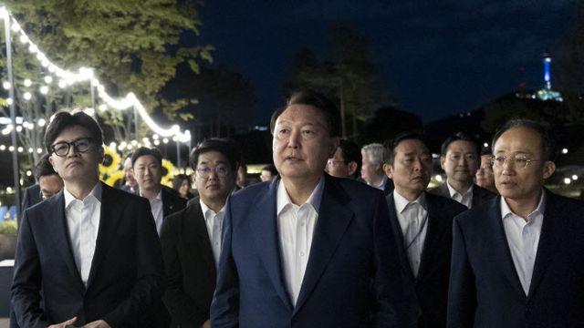 尹, 오늘 국민의힘 원내 지도부와 용산 만찬…한동훈은 제외