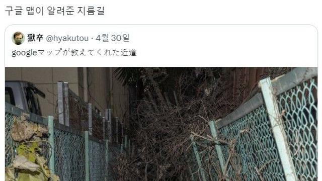 구글맵이 알려준 지름길.jpg..