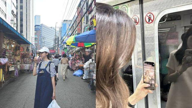 성유리 못 알아보나?…남대문 시장서 옷 구매→지하철 타는 소탈 매력