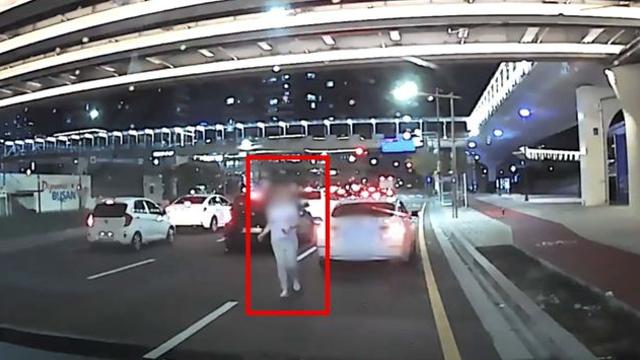 “도와주세요” 차에서 내려 경찰차로 달려온 젊은 여성 (실제 영상)