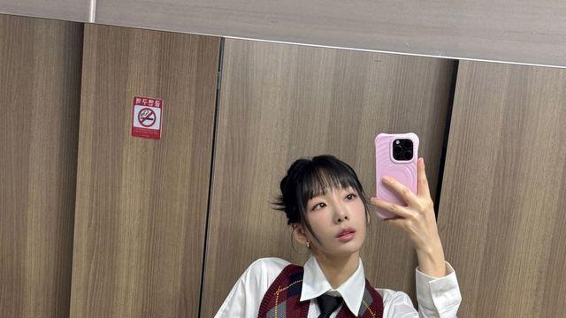 아가일 패턴이 돋보이는 룩 6