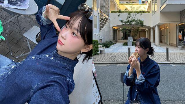 김윤희 아나운서, 데님 셔츠로 완성한 감각적 캐주얼룩