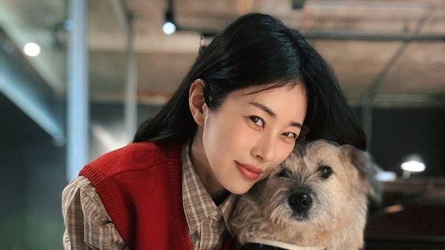 서동주, '포근한 레이어드 룩+댕댕이' 감성 충만