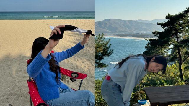 엄현경, 청바지 하나로 완성한 '가을 감성'…청량미 가득한 일상룩