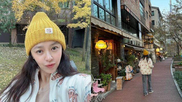 48세 강성연, 옐로 비니와 캐주얼룩으로 보여준 화사한 매력