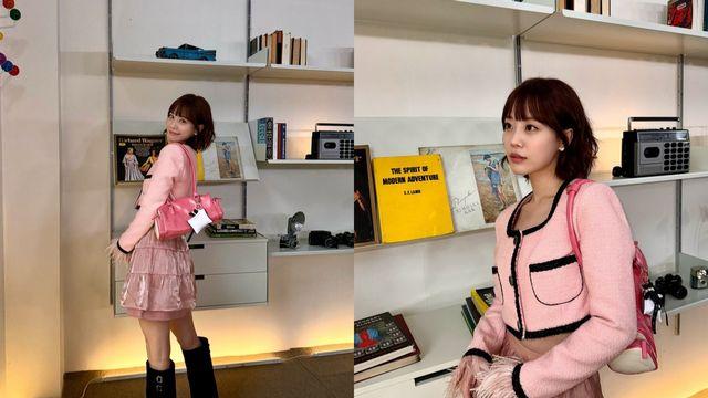 허영지, 핑크 트위드 룩으로 완성한 러블리 매력…눈길 사로잡는 포인트 아이템