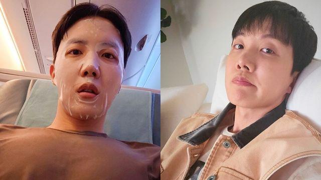 방탄 제이홉, 비행기서도 ‘팩’…톱 아이돌다운 삶