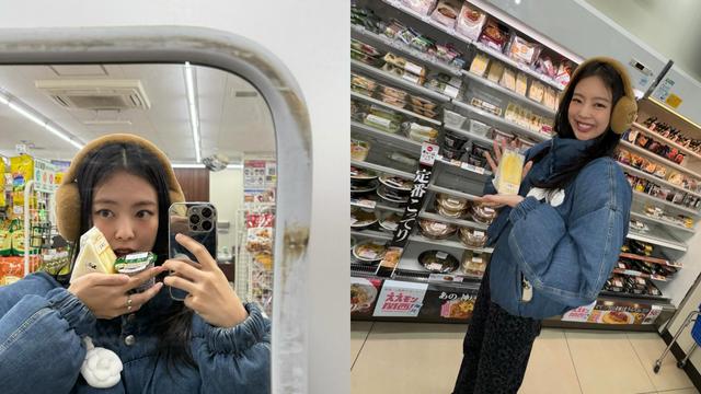 겨울의 시작을 알리는 제니의 패딩 재킷룩