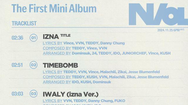 이즈나, 테디 지원사격 속 25일 데뷔…트랙리스트 공개
