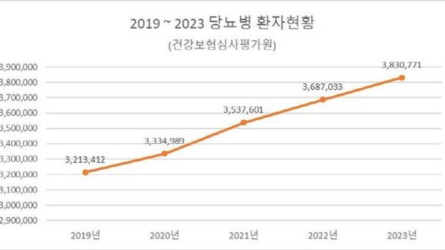 국내 당뇨병 환자 5년 사이 19% 증가