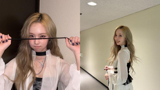 에스파 윈터, 레더 코르셋+시스루 룩…시크와 러블리의 완벽 조화