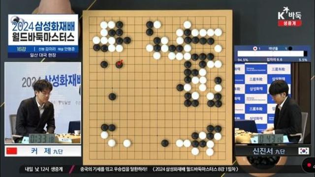 [삼성화재배 16강 신진서vs커 제] 신진서 커제 상대 미친 역전 9연승!!!!!!!!!