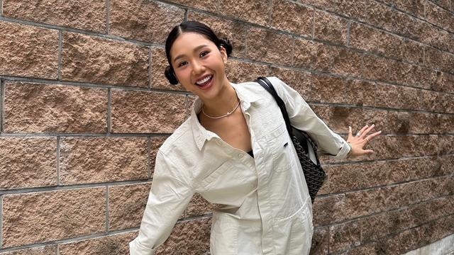 오마이걸 미미, 점프수트로 완성한 '힙한 워크웨어룩'