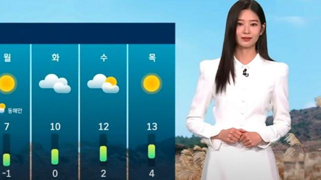 날씨 알려주다 수어로 인사한 너무 예쁜 기상캐스터...  