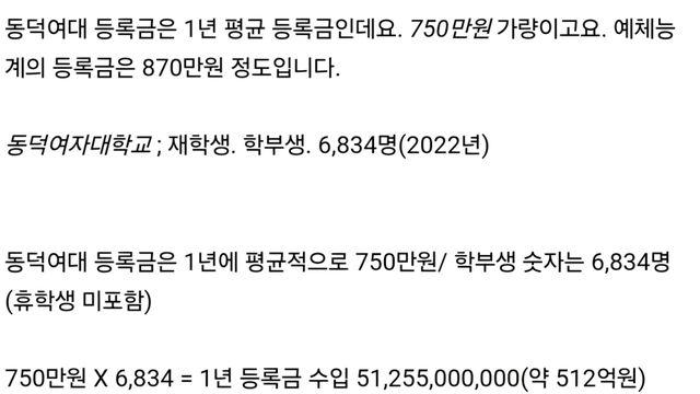 동덕여대 53억원 금방 해결가능한 이유!?