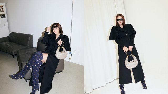 임신해도 극강 시크... 손담비, 럭셔리 핸드백으로 포인트 완성