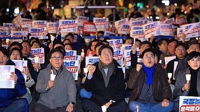 민주, 김여사 특검촉구 네번째 장외집회…이재명은 발언 안 해