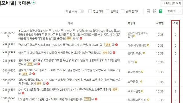 한때는 잘 나갔던 중고나라 요즘 모습