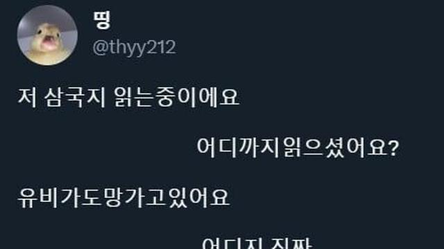 ???:유비가 도망가고 있어요!..
