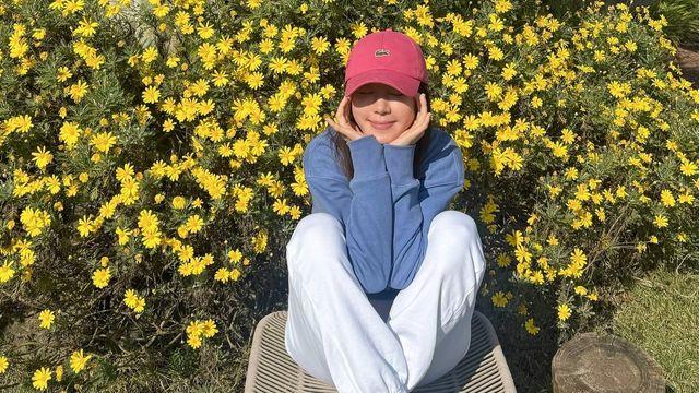 박한별, 캐주얼룩으로 완성한 힐링 패션…‘스웻셔츠와 캡의 재발견’