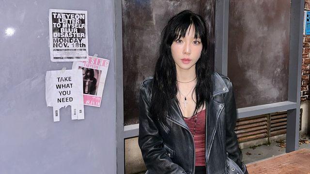 태연, 가죽 코트로 완성한 '고혹적인 분위기'…트렌드세터의 위엄