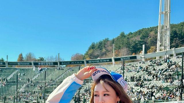 박지영, 야구장에서 선보인 야구여신의 캐주얼룩