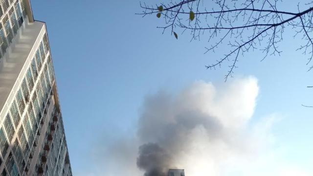 대구 수성구 아파트 원인 미상 화재 발생…