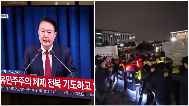 국회 과반 해제 요구하면, 비상계엄령 해제해야… 그런데 국회 출입문 폐쇄, 의원 출입도 막혔다