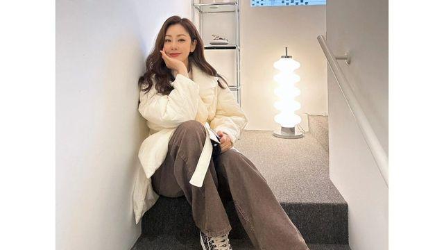 오나라, 퀼팅 재킷과 와이드 팬츠로 완성한 '겨울 데일리룩'