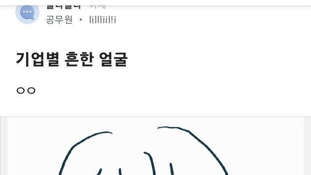 기업별 흔한 얼굴.