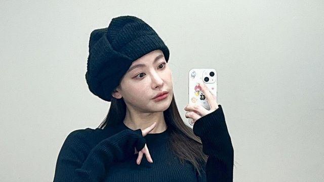 오연서, 블랙 베레모+니트로 완성한 '시크 여신룩'
