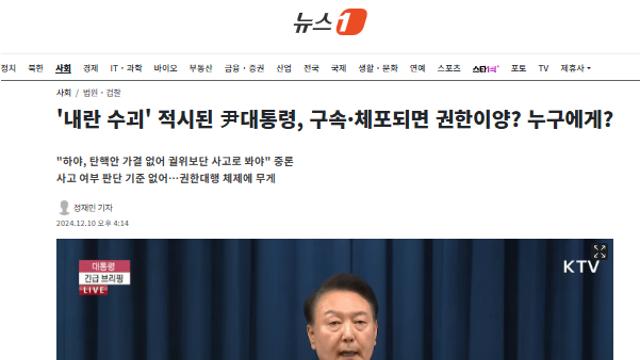 '내란 수괴' 적시된 尹대통령, 구속·체포되면 권한이양? 누구에게?
