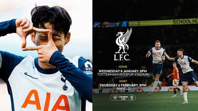 [오피셜] 손흥민 우승 시나리오 시작! 토트넘, EFL컵 4강 일정 확정...'3-6 참패 안긴' 리버풀과 격돌
