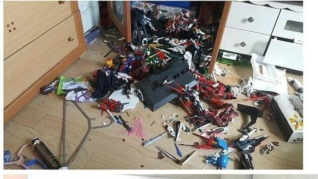 화나서 남친 취미생활 다 때려뿌신 여자.