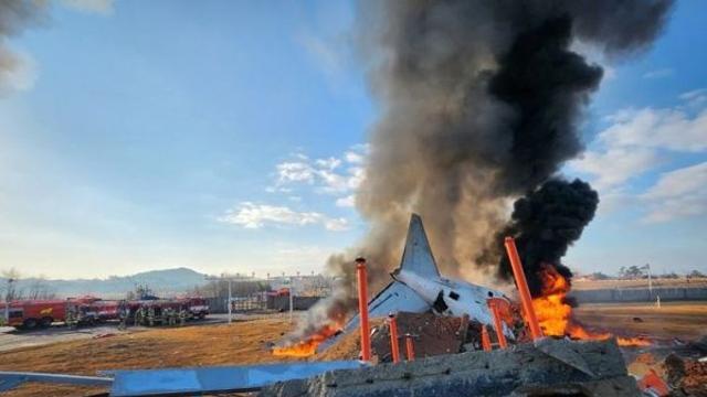 무안공항 여객기 추락, 구조 2명 제외 96명 시신 수습...구조 작업 중