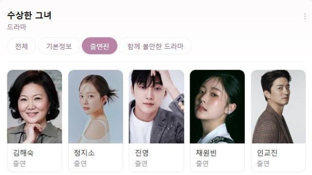 ‘수상한 그녀’ 드라마판 출연진 목록