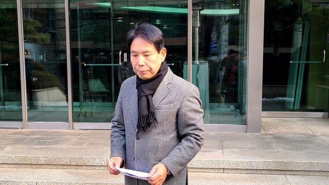 [IS 현장] ‘기습 기자회견’ 신문서 후보 “정몽규, 명예롭게 떠나는 모습 기대”