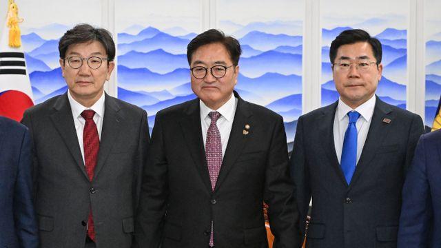 여·야 원내대표 회동, 특검법 논의 돌입… 우원식 