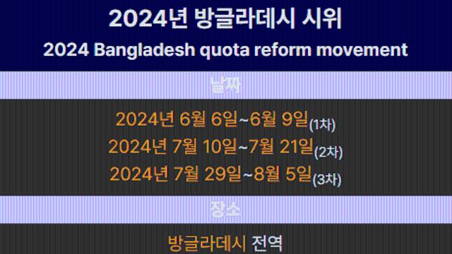 방글라데시에 시위는 왜 일어난 것일까? 알아보자