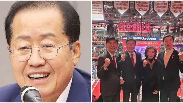 미국까지 날아가 호텔서 트럼프 취임식 본 홍준표 “너무 추워”