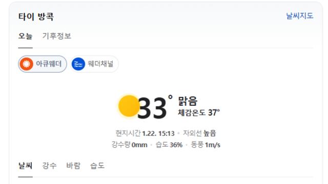 [여행날씨] 오늘 태국 방콕, 낮 최고 34도 맑음… 밤사이 26도로 선선해져
