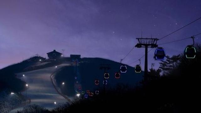 빛과 음악 어우러진 '하이원 운탄고도 케이블카' 새 단장