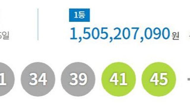 1156회 로또 1등 30·31·34·39·41·45···보너스 7