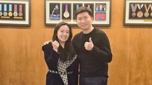 유승민 당선인, 전지희와 '깜짝 만남'…