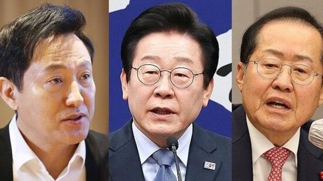 [중앙·갤럽] 이재명 46% vs 오세훈 43%, 이재명 45% vs 홍준표 42%.. 