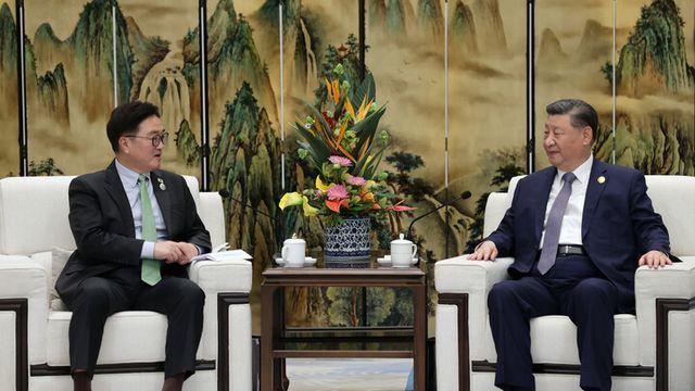 우원식 의장, 시진핑 中 국가주석과 회담···“APEC 참석 요청”