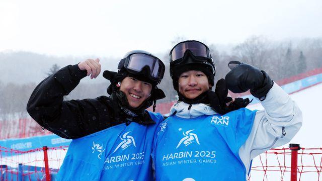 ‘2006년생 고교생들 일냈다’ 이채운·강동훈, 스노보드 슬로프스타일 금메달·동메달 [하얼빈 AG]