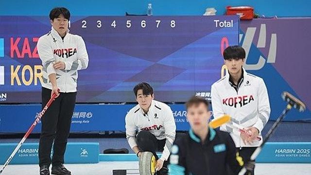 [아시안게임] 남자 컬링, 라운드로빈 4연승으로 준결승 직행
