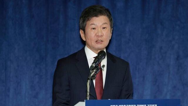 목소리 높인 정몽규 후보 